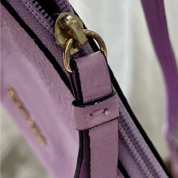 CALVIN KLEIN Lavender Crossbody Bag Mini Pebbled Faux Leather Purse - Picture 5 of 13